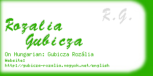 rozalia gubicza business card