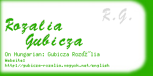 rozalia gubicza business card
